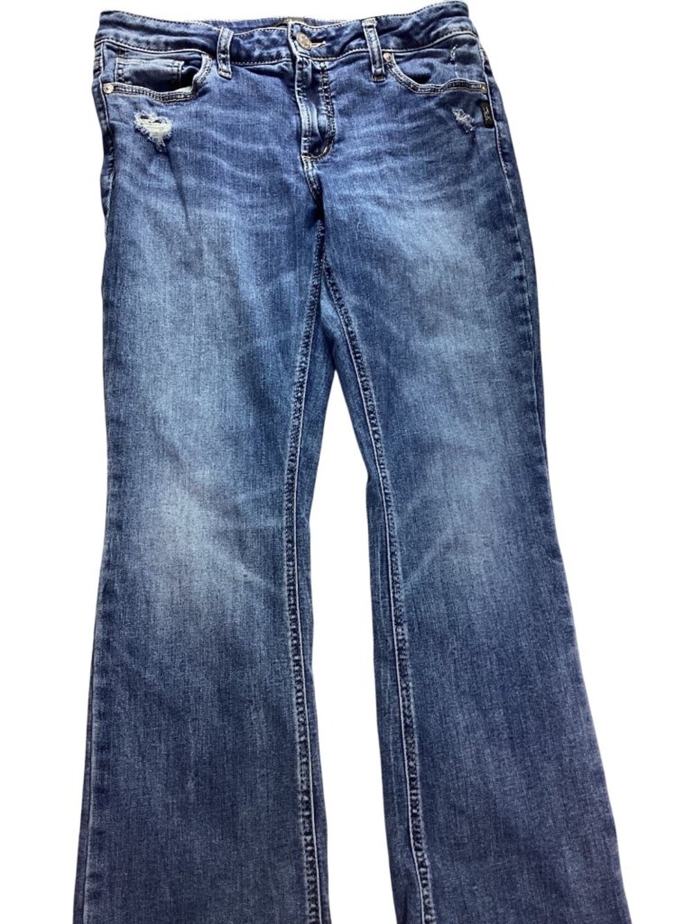 Silver Jeans Co. * Elyse Slim Bootcut Jeans*W30/L29*Distressed Blue Denim